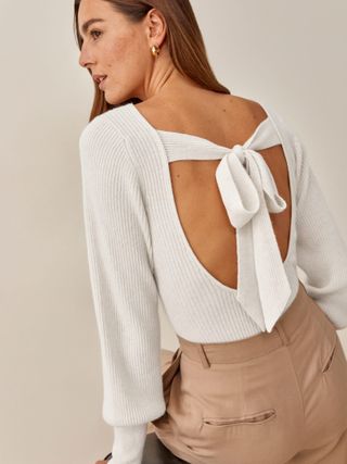 Reformation + Alber Open Back Sweater