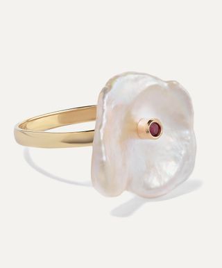 Poppy Finch + Gold, Pearl and Ruby Ring