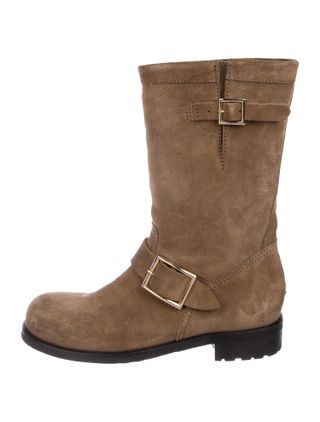Jimmy Choo + Suede Mid-Calf Boots
