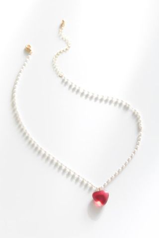 Urban Outfitters + Penelope Heart Stone Pearl Necklace