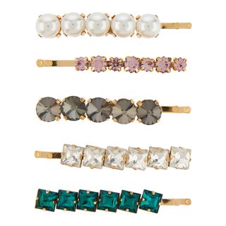 Accessorize + Pearl and Gem Party Hair Clips Set of Five