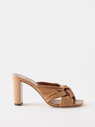 Jimmy Choo + Avenue 85 Knotted Leather Mules