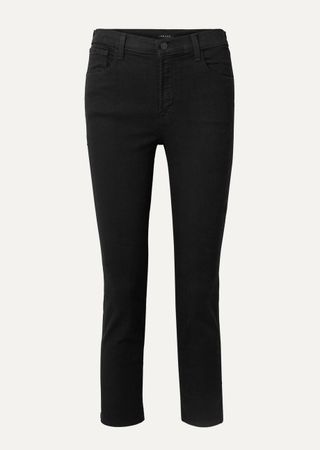 J Brand + Ruby Cropped High-Rise Slim-Leg Jeans