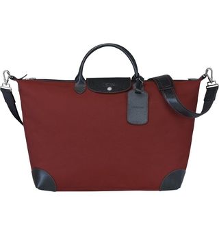 Longchamp + Boxford Canvas & Leather Travel Bag