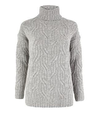 M&S + Cable Knit Roll Neck Jumper with Alpaca