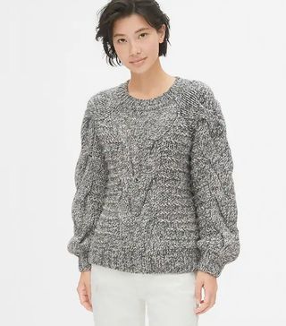 Gap + Chunky Cable-Knit Crewneck Sweater