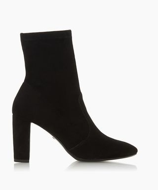 Dune + Optical Stretch Sock Ankle Boots
