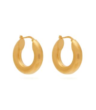 Jil Sander + Gold-Plated Sterling-Silver Hoop Earrings