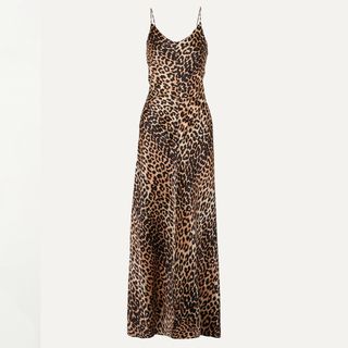 Ganni + Leopard Print Slip Dress