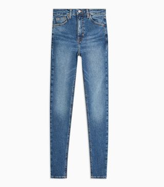 Topshop + Considered Mid Blue Jamie Jeans With Recycled Cotton