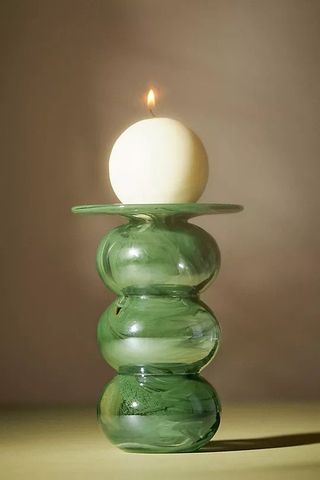 Anthropologie + Bolla Glass Vase & Candle Holder