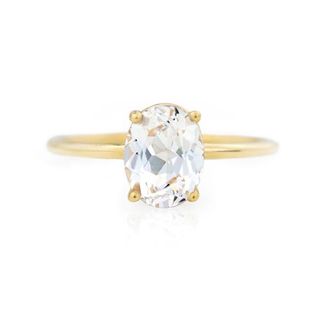Jamie Park Jewelry + Luna Oval White Sapphire Ring