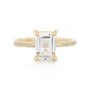 Jamie Park Jewelry + Bella Emerald White Sapphire Pavé Ring
