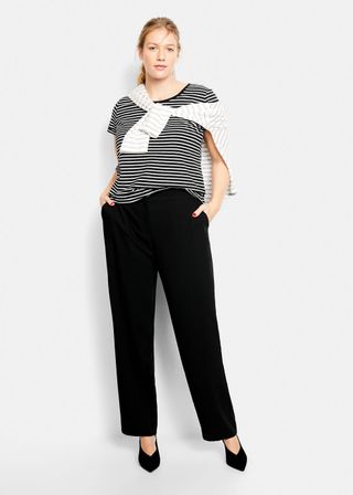 Violeta by Mango + Striped Organic Cotton T-Shirt