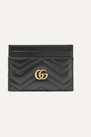 Gucci + GG Marmont Quilted Leather Cardholder