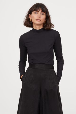 H&M + Ribbed Turtleneck Top