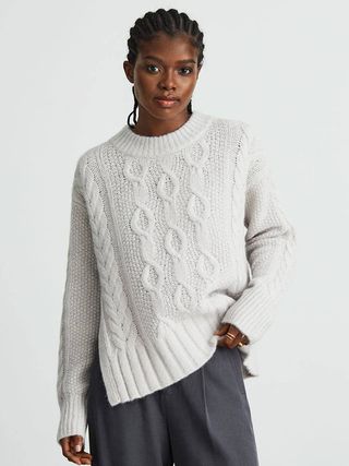 Everlane + The Cloud Cable-Knit Crew