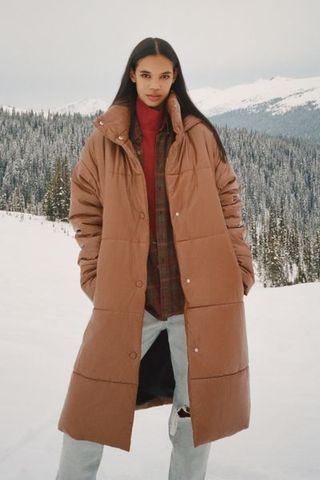 Urban Outfitters + Oversized Faux Leather Puffer Coat