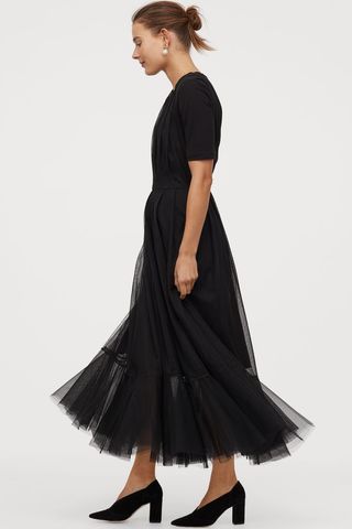 H&M + V-Neck Tulle Dress