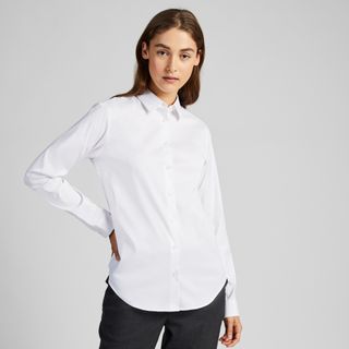 Uniqlo + Supima Cotton Stretch Long-Sleeve Shirt