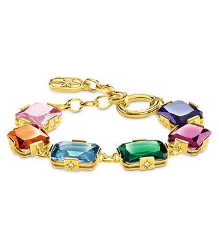 Thomas Sabo + Bracelet Large Colourful Stones, Gold
