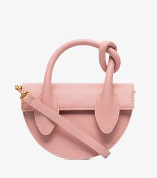 Yuzefi + Pink Dolores Knot Leather Mini Bag