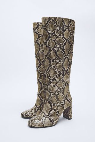 Zara + Embellished Heeled Boots