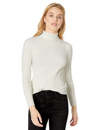 The Drop + Amy Fitted Turtleneck Ribbed Sweater