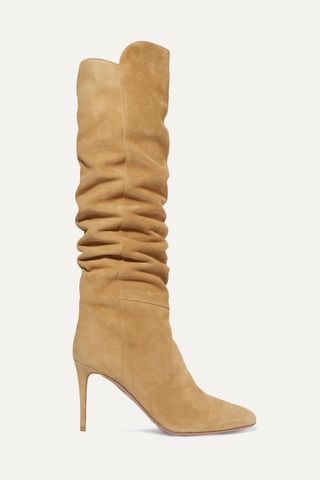 Aquazzura + Gainsbourg 85 Suede Knee High Boots