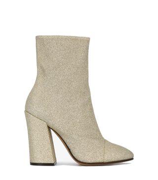 Dries Van Noten + Gold Glitter 115 Ankle Boots