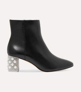 Sophia Webster + Toni Embellished Leather Ankle Boots