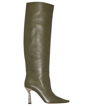 Wandler + Green Lina 95 Leather Glitter Heel Boots