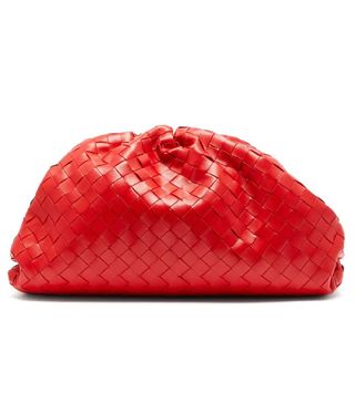 Bottega Veneta + The Pouch Large Intrecciato Leather Clutch Bag