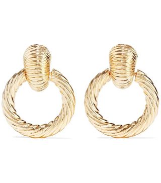 Kenneth Jay Lane + Gold-Plated Clip Earrings
