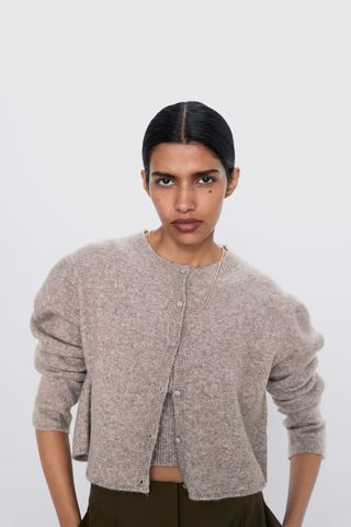 Zara + Wool Blend Jacket