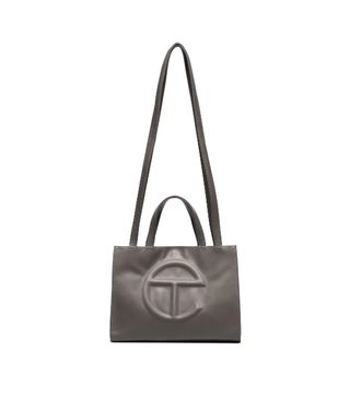 Telfar + Medium Leather Shopping Bag