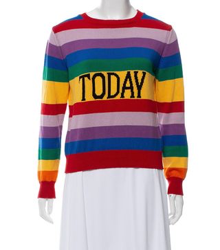 Alberta Ferretti + Rainbow Knit Sweater