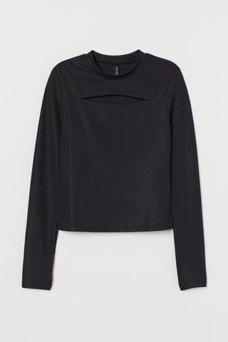 H&M + Ribbed Jersey Top