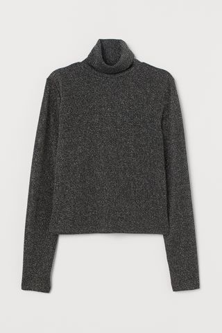 H&M + Glittery Turtleneck Sweater