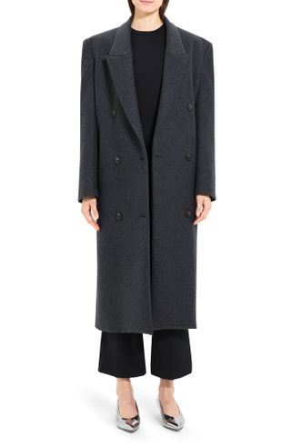 Theory + Double Breasted Wool Coat