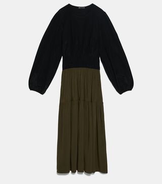 Zara + Dress With Elastic Waist