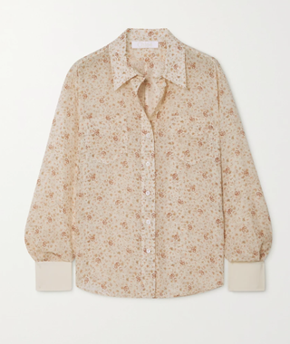 Chloé + Floral-Print Silk Shirt