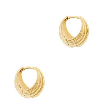 Daisy Jewellery + Palm 18kt Gold-Plated Hoop Earrings