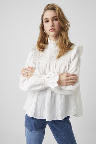 French Connection + Boza Crinkle Smocked Top