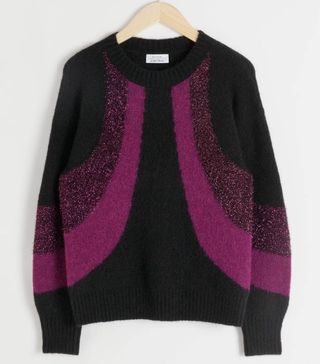 & Other Stories + Glitter Colour Block Wool Blend Sweater