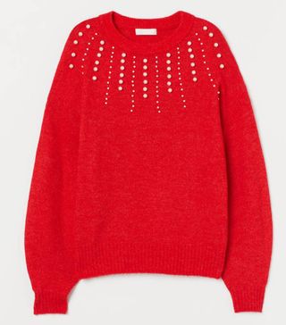 H&M + Knitted Jumper With Beads