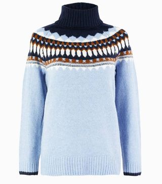 Marks & Spencer + Fair Isle Print Roll Neck Relaxed Fit Jumper