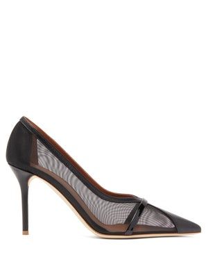 Malone Souliers + Brook Mesh and Leather Pumps