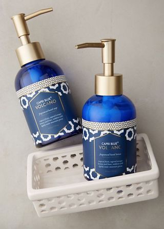 Capri Blue + Volcano Hand Soap and Lotion Caddy