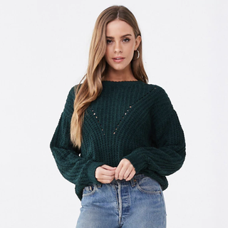 Forever 21 + Fuzzy Ribbed Sweater
